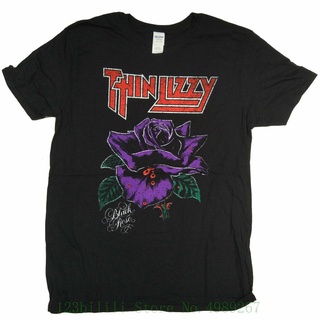 Gildan เสื้อยืด พิมพ์ลาย Lizzy Black Pink Distressed Phil Lynott Official สําหรับผู้ชาย เพาะกาย