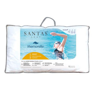 หมอนหนุน SANTAS MEMORELLE 19X29 นิ้ว สีขาว ใช้สำหรับหนุนนอนให้ความนุ่มทุกช่วงเวลา