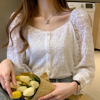 Xiao Mi Jiao เสื้อแขนยาวแฟชั่นเกาหลีทรงหลวมสําหรับผู้หญิง