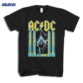 เสื้อยืดผ้าฝ้าย เสื้อยืด พิมพ์ลาย WHO MADE WHO TEE ACDC BAND