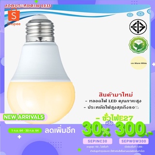 หลอดไฟ LED Bulb 3W  ขั้วเกลียว E27 แสงสีขาว Daylight/แสงสีเหลือง Warm White