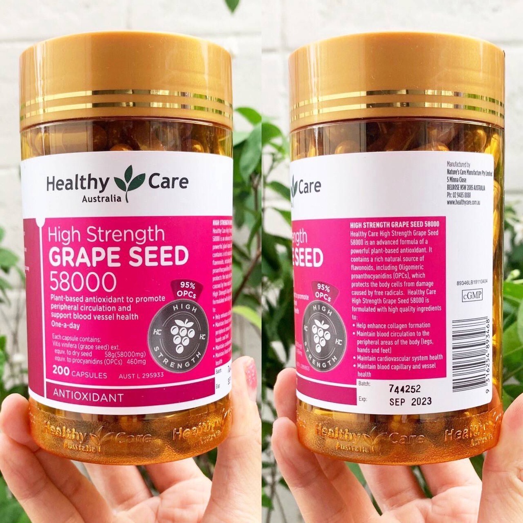 Healthy Care Grape Seed 58000 (200Capsules)