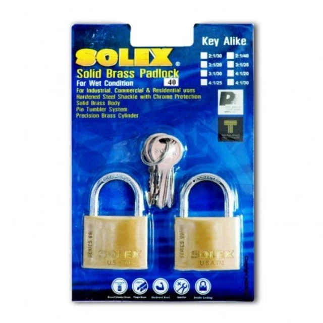 กุญแจsolex ระบบสปริง KA.SL99 (แบบชุด2,3,4ตัวชุด)