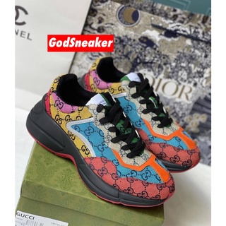 [ พร้อมส่ง ] Gu*ci Rhyton GG Multicolor sneaker Size 36-45 [ ORI ]