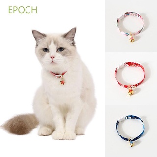 Epoch ปลอกคอกิโมโนน่ารักพร้อมกระดิ่งสําหรับสัตว์เลี้ยงลูกแมวสไตล์ญี่ปุ่นหลากสี