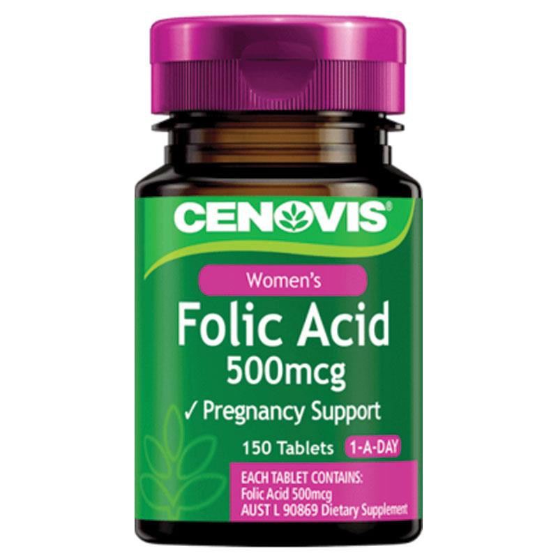 Cenovis Folic Acid 500mcg 150 Tablets
