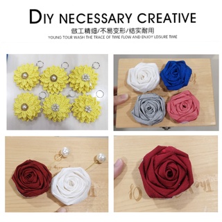 🌼Set DIY  [12] ดอกผ้าไหม🌼  แต่งกระเป๋า  แต่งเสื้อผ้า แต่งงาน DIY