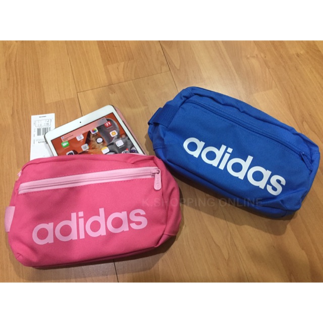 🔥 พร้อมส่งกระเป๋าคาดอกรุ่นใหม่ล่าสุด Adidas Linear core waist bag มีสีชมพูกับฟ้านะคะ