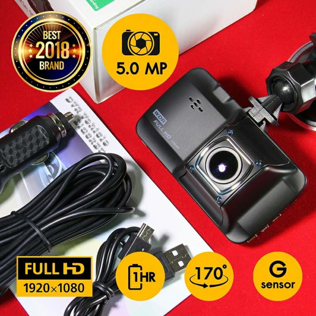 camera กล้องติดรถยนต์ better 1ชั่วโมง Car Camera Full HD 1080P Vehicle BlackBOX DVR Q8Lens Wide 170อ