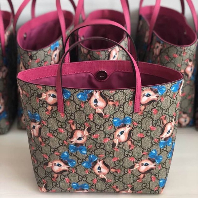 New gucci tote กวางน้อย