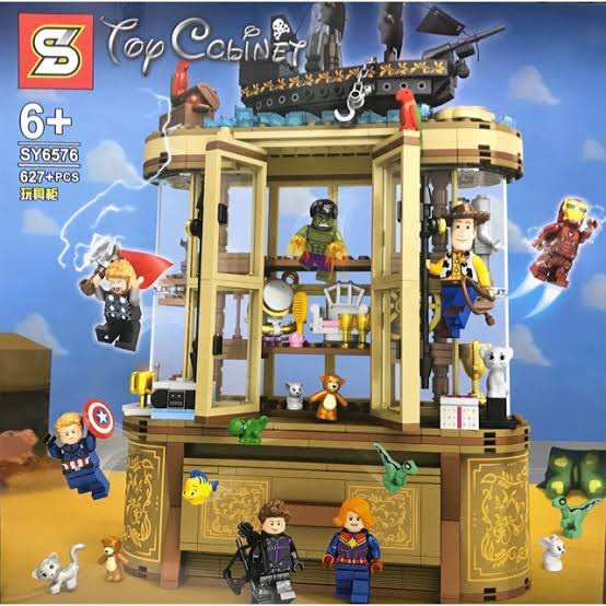 GT Toys เลโก้ Hero 6576 ตู้โชว์ของเล่น Toy Cabinet จำนวน627ชิ้น