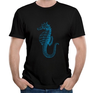 [S-5XL] เสื้อยืดแขนสั้น พิมพ์ลายกราฟฟิค HIPPOCAMPUS สวมใส่สบาย แฟชั่นฤดูใบไม้ร่วง สําหรับผู้ชาย วัยรุ่น