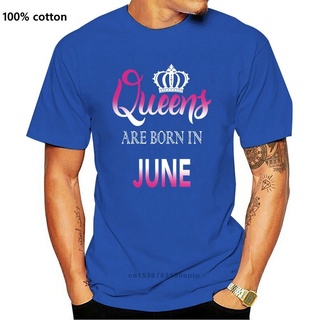 เสื้อยืด พิมพ์ลาย QUEENS ARE BORN IN JUNE BIRTHDAY GE CANCER สีดํา สไตล์ฮาราจูกุ คลาสสิก สําหรับผู้ชาย 713520 S-5XL