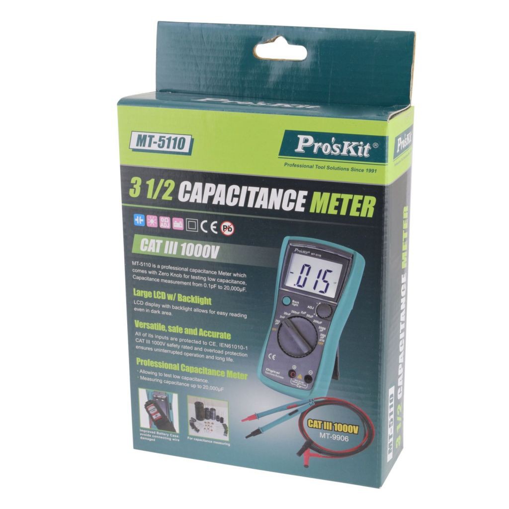 PRO'S KIT  MT-5110  เครื่องวัดค่าคาปาซิเตอร์0.1pF~20,000μFแม่นยำเที่ยงตรงตัวเลขไม่แกว่ง ของแท้ 100%
