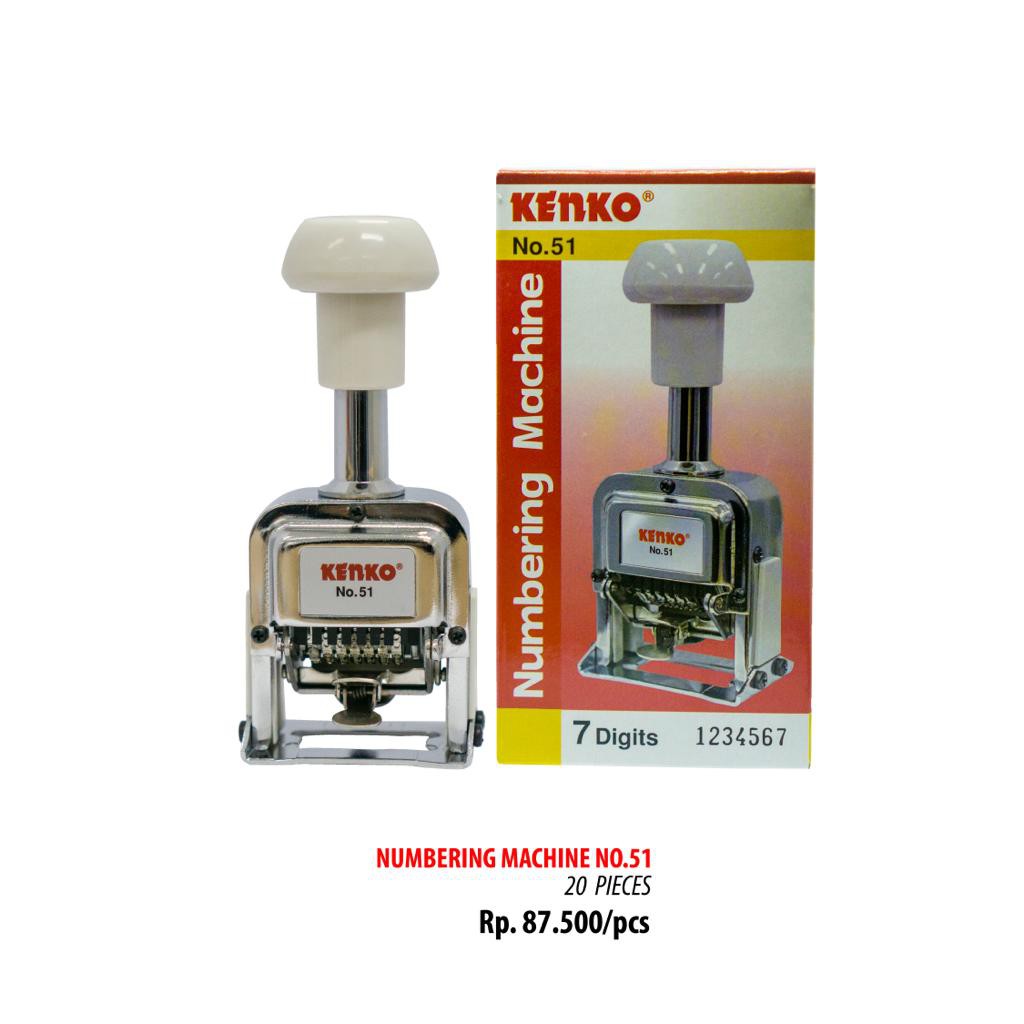 Kenko No.51 7-Digit Numbering Machine - FUN STATIONERY