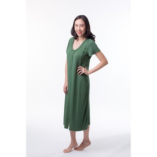 เดรสให้นม (Breastfeeding Dress) – Green