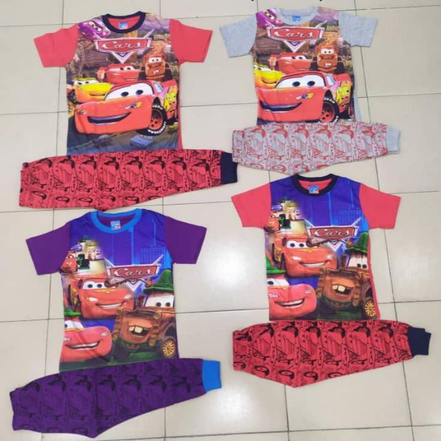 1039 COTTON+JERSEY พิมพ์ลายรถ PYJAMAS