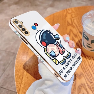 สําหรับ Realme 5 5s 5i 6i 5 Pro 6 Pro 3 Prเคสโทรศัพท์มือถือแบบนิ่ม ลายการ์ตูนนักบินอวกาศ