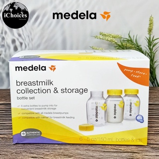 ขวดเก็บน้ำนมแม่ Medela® Breast Milk Collection and Storage Bottles Set 150 ml, 6 Bottles ขวดนม พร้อมฝาปิด แพ็ค 6 ขวด