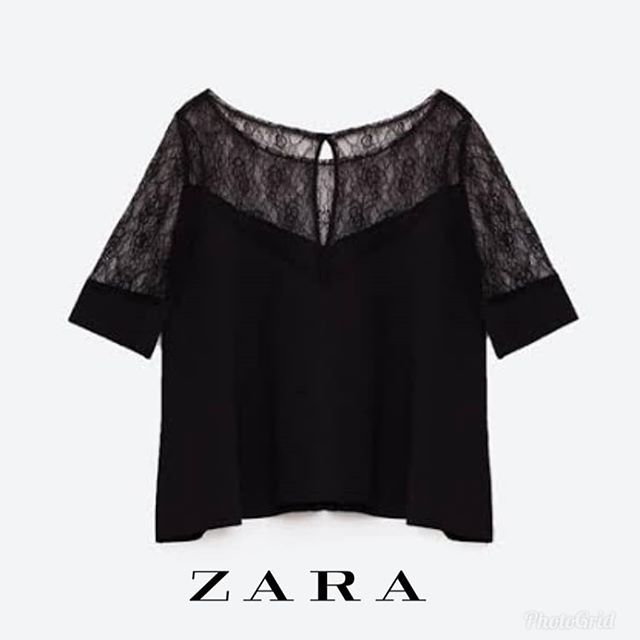 Zara : Black Lace Top (เสื้อลูกไม้ )