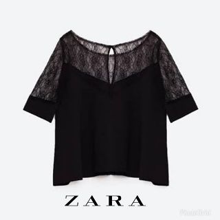 Zara : Black Lace Top (เสื้อลูกไม้ )