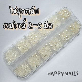 ไข่มุกตลับ รวมไซส์ 2-6 มิลลิเมตร