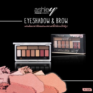 พาเลทอายแชโดว์ A-326 Ashley(แอชลี่ย) Eyeshadow &amp; Brow Palette