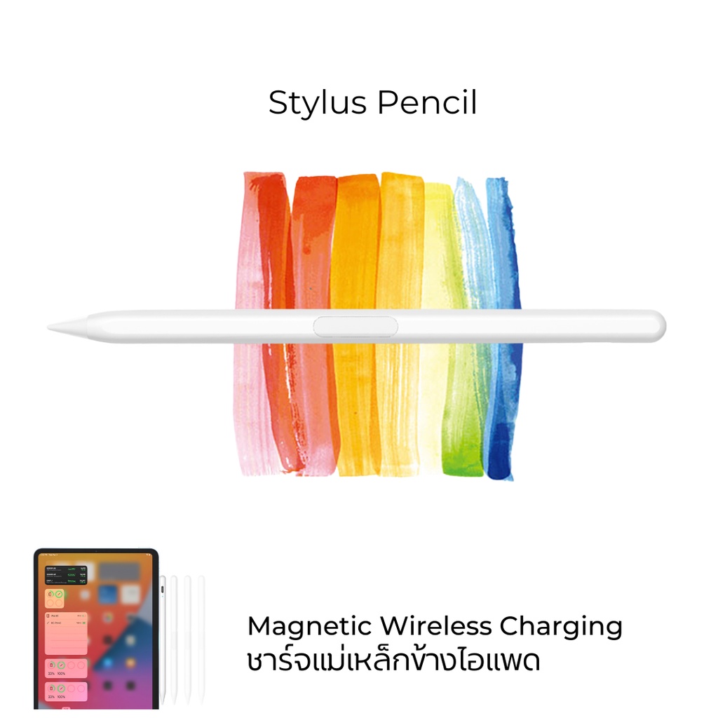 ปากกา Pencil Stylus ชาร์จ Wireless Magnetic+วางมือ+แรเงา ปากกาสไตลัส สำหรับรุ่น Air4Air5 Gen9/8/7/6 iPad Pro11 12.9