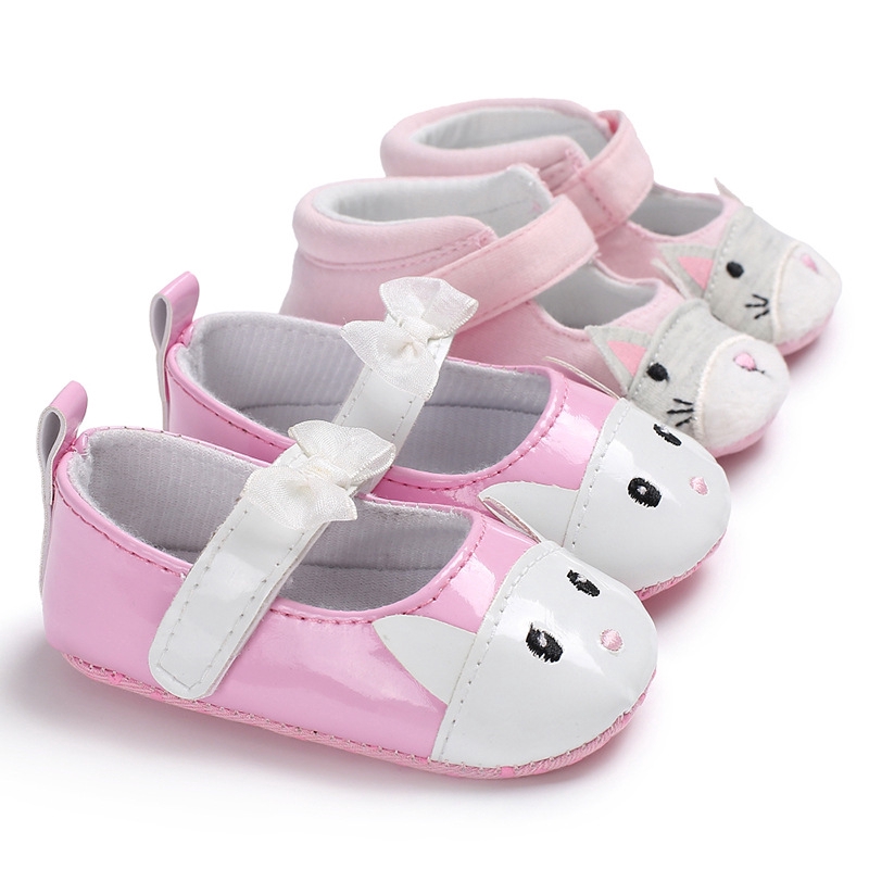 Newborn Infant Cute Baby Girls Cartoon Floral Casual First Walker Toddler Shoes