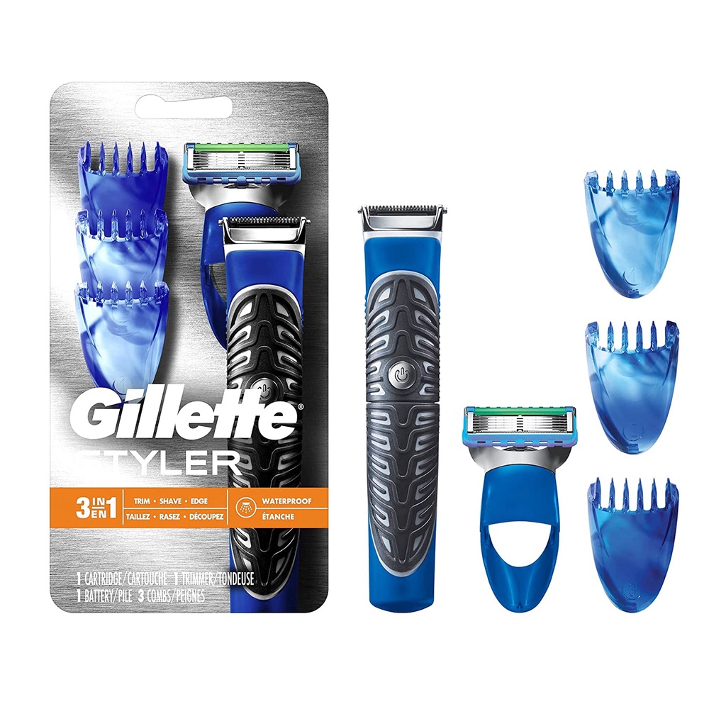 Gillette Fusion ProGlide 3-in-1 Razor Styler Trimmer, Shaver & Edger | กันน้ํากันน้ํา | 💯แท้ %