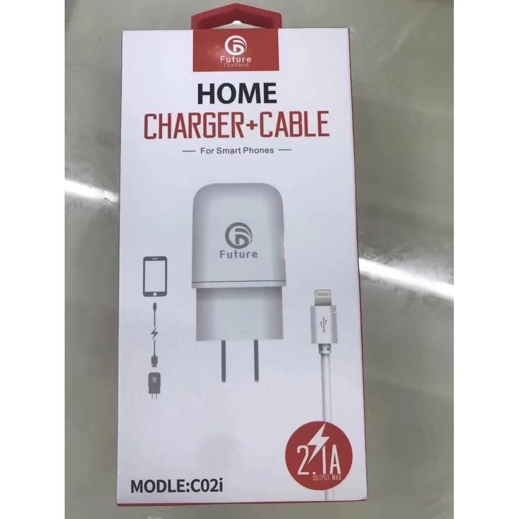 ชุดชาร์จ 2.1A ไอโฟน iPhone ซัมซุง หัว Fast Charger และสายชาร์จ IOS UB ในชุดเดียวกัน FutureThaillandS