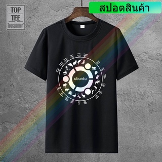 ขายดี เสื้อยืดลําลอง แขนสั้น พิมพ์ลาย Linux Ubuntu สไตล์คลาสสิก สําหรับผู้ชาย FJhilk25BDcmoc76