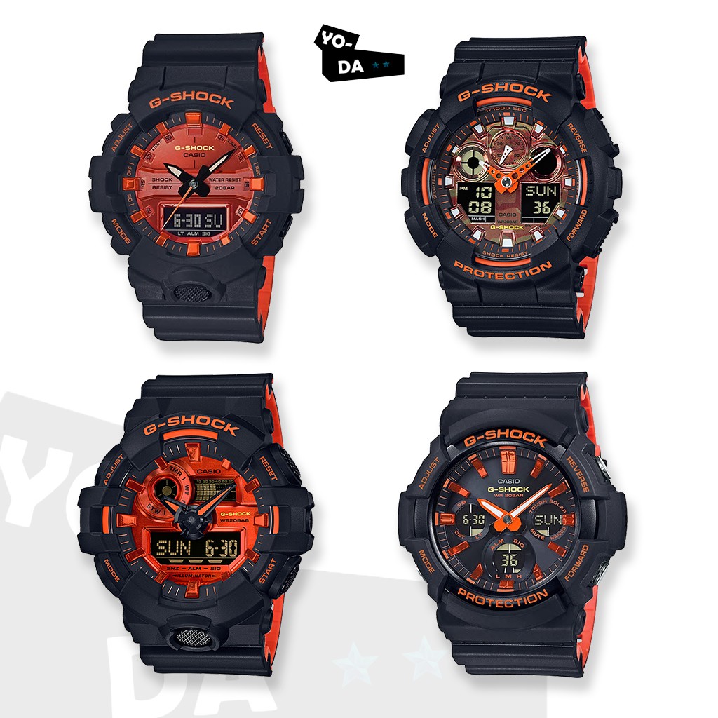 นาฬิกาข้อมือ Casio G-Shock รุ่น GA-100BR-1,GA-800BR-1,GA-700BR-1,GAS-100BR-1 'สินค้ารับประกัน CMG 1 ปี'