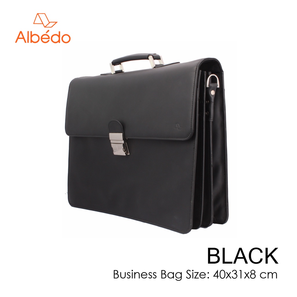 [Albedo] BLACK BUSINESS BAG กระเป๋าเอกสาร/กระเป๋าสะพายข้าง/กระเป๋าถือ รุ่น BLACK - BL00399