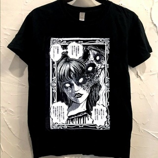 เสื้อยืดแขนสั้น ทรงหลวม ลายการ์ตูนญี่ปุ่น Junji Ito Co-Branded Ichifue Hunter Thriller Dark Series เข้ากับทุกการแต่งกาย สไตล์ญี่ปุ่น