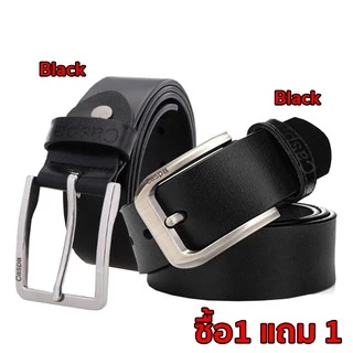 [ซื้อ1แถม1] Caspa เข็มขัดผู้ชาย รุ่น BE05 หนังPU เข็มขัดหนัง มี3สี ดำ น้ำตาล น้ำตาลอ่อน เข็มขัดยาว44นิ้ว