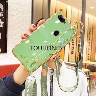 เคส Oppo A78 A57 เคส Oppo A17 เคส Oppo A96 A76 A36 เคส Oppo R9S เคส Oppo R15 Pro เคส Oppo R17 Pro น่ารัก TPU 6D สายรัดข้อมือ พร้อมเชือก เคสโทรศัพท์ แบบนิ่ม