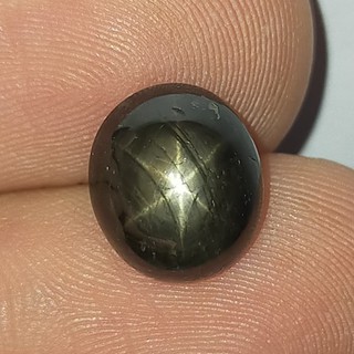 พลอย สตาร์ แซฟไฟร์ ธรรมชาติ แท้ ( Natural Black Star Sapphire ) หนัก 5.30 กะรัต