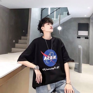 เสื้อยืดโอเวอร์ไซส์ ลาย NASA สกรีนอักษร