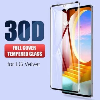 ฟิล์มกันรอยหน้าจอกระจกนิรภัย 9 H แบบเต็มจอ 30 D สําหรับ Lg Velvet