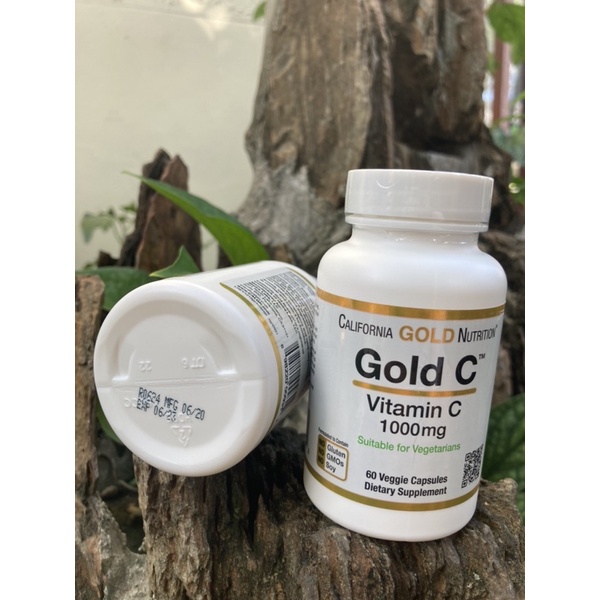 ทานได้2เดือน!!เสริมภูมิคุ้มกัน!! วิตามินซี 1000 มก.  60แคปซูล vitamin c 1000 mg  California Gold Nutrition Gold C™