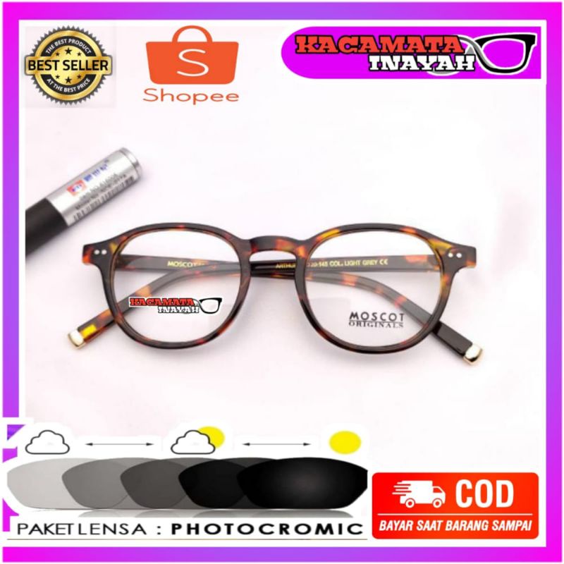 กรอบแว่นตา MOSCOT ARTHUR โฟโต้โครมิคป้องกันรังสีสามารถลบ/สูบฯลฯ | แว่นตาแฟชั่น | แว่นตาป้องกันรังสี 