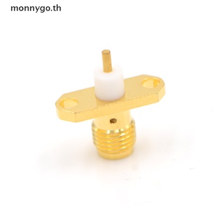 【monnygo】ตัวเชื่อมต่อบัดกรีหน้าแปลน Ptfe SMA-KFD SMA ตัวเมีย พร้อมหน้าแปลน 2 รู