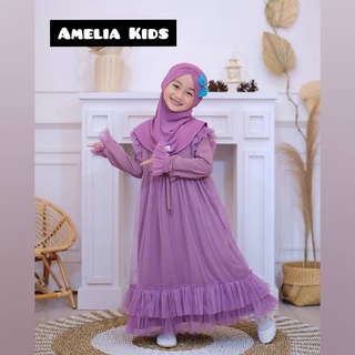 Amelia KIDS ชุดเดรส MANGGO CREPE+TILE สําหรับเด็กผู้หญิง อายุ 6-8 ปี 2021