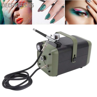 December305 Professional Airbrushing System Kit Powerful Adjustment Oil Free Air Compressor Airbrush Paint 100‑240V