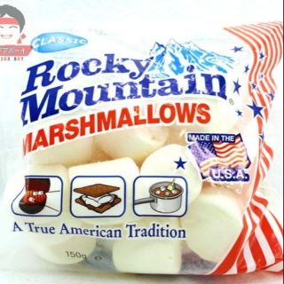 Rocky Moutain Marshmallows ร็อคกี้ เมาท์เทน มาชแมโล่ว์ ชิ้นใหญ่ , ชิ้นเล็ก รสออริจินอล 150กรัม (ราคา1ถุง)