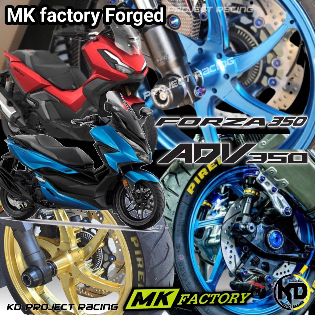 ล้อ Forged MK factory 6 ก้าน Honda Forza 350 , ADV350