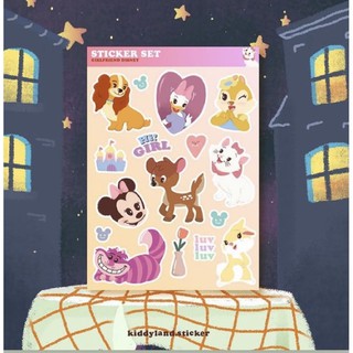 DISNEY GIRL STICKER (คู่กับ disney boy) A6