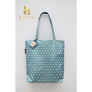 กระเป๋าผ้าไหมไทย Thai Silk Tote Bags (Thai Silk รหัส 84)