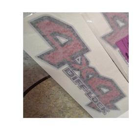 สติ๊กเกอร์ 4x4 DIFF-LOCK STICKER 4X4 DIFF - LOCK สีแดง ขอบดำ ของแท้ ห้าง 1 ชิ้น ติดได้ทั้ง ซ้าย และ 